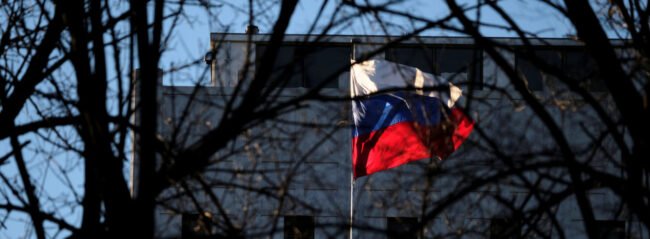 The Russian embassy on Wisconsin Avenue in Washington