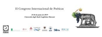Programa del II Congreso Poéticas, 24-26 junio 2019. Roma, Italia.